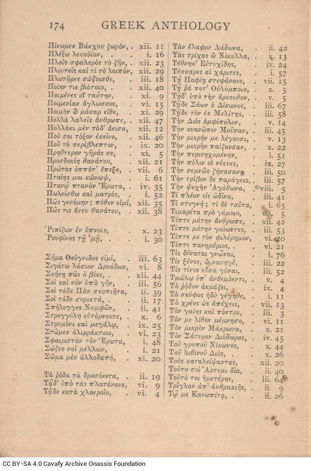 15,5 x 11 εκ. 10 σ. χ.α. + 175 σ. + 1 σ. χ.α., όπου το φ. 1 σε θέση εξωφύλλου με κτητο�